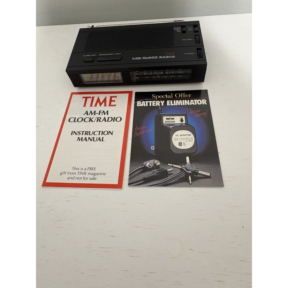 VTG AM/FM Digital LCD Clock Radio Alarm Snooze TIME Magazine NIB Model CR-306